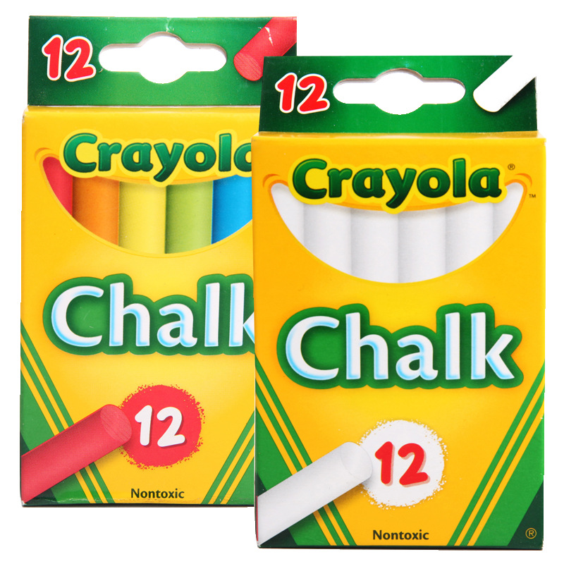 繪兒樂Crayola 無粉塵粉筆51-0320 12支白色彩色粉筆工廠,批發,進口,代購