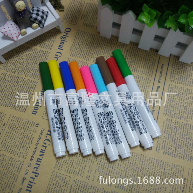 供應富隆牌 派樂彩 可水洗無毒兒童水彩筆粗頭馬克筆 繪畫筆629批發・進口・工廠・代買・代購