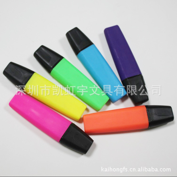專業生產熒光筆 長方型個性特別熒光筆 6色供選擇出口環保熒光筆工廠,批發,進口,代購