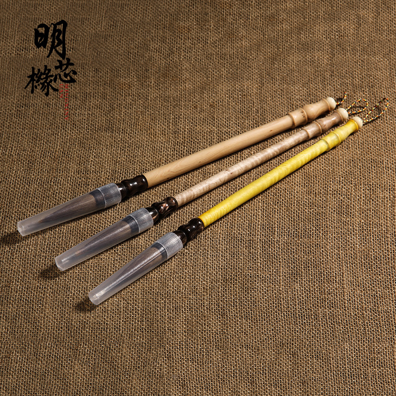明芯櫞 金絲楠崖柏毛筆 休閒書寫楷草金絲楠崖柏毛筆廠傢直銷工廠,批發,進口,代購