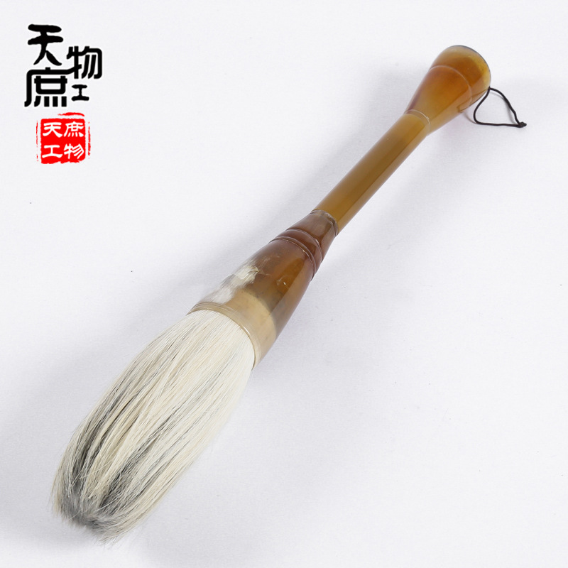 天然犛牛角毛筆 手工打磨拋光 五節 角雕工藝品工廠,批發,進口,代購