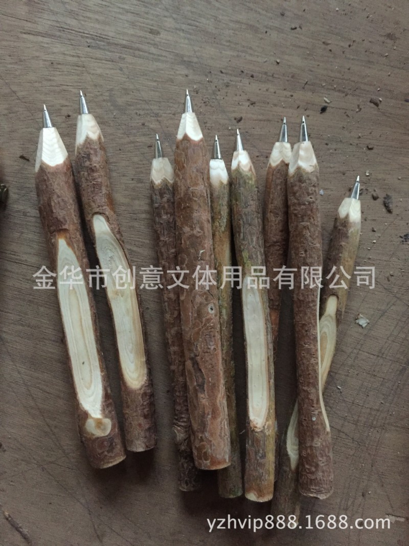 廠傢直銷可來樣定製創意環保樹枝圓珠筆  天然原木松樹筆工廠,批發,進口,代購