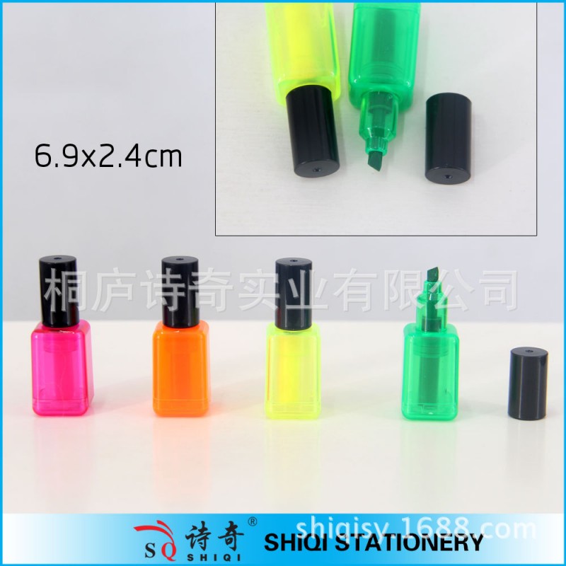 創意指甲油熒光筆 糖果彩色熒光記號筆  水彩筆標記筆定製工廠,批發,進口,代購