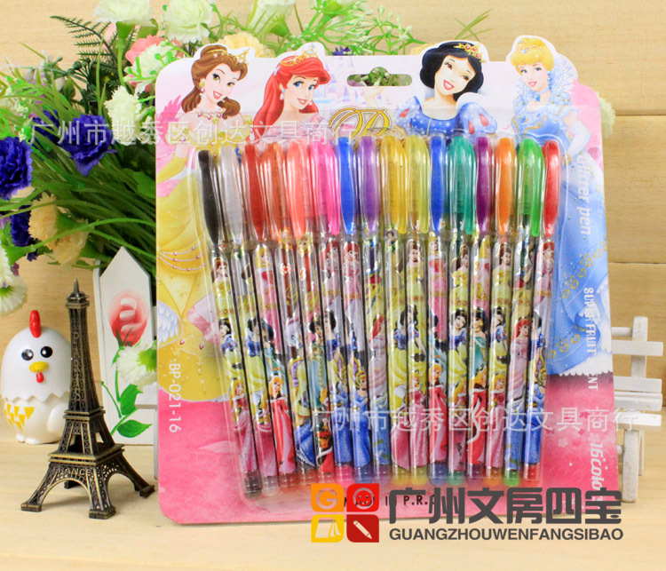 卡通閃光筆 6色 8色 12色 16色 18色 24色 36色閃光筆 彩色中性筆工廠,批發,進口,代購