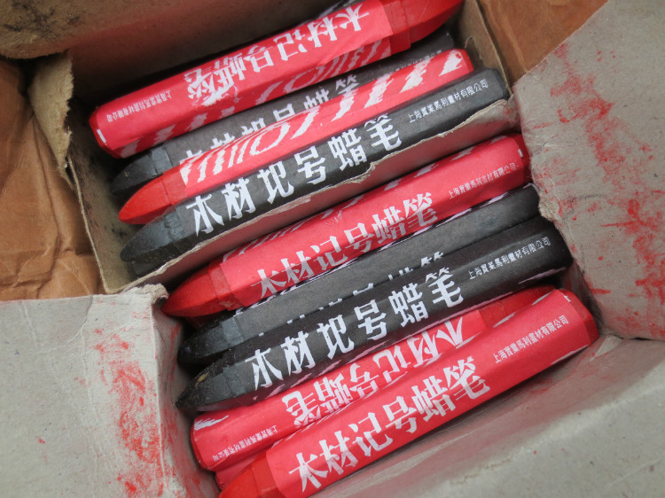 木工蠟筆 記號大蠟筆木材記號筆 特種蠟筆 紅色 黑色工廠,批發,進口,代購