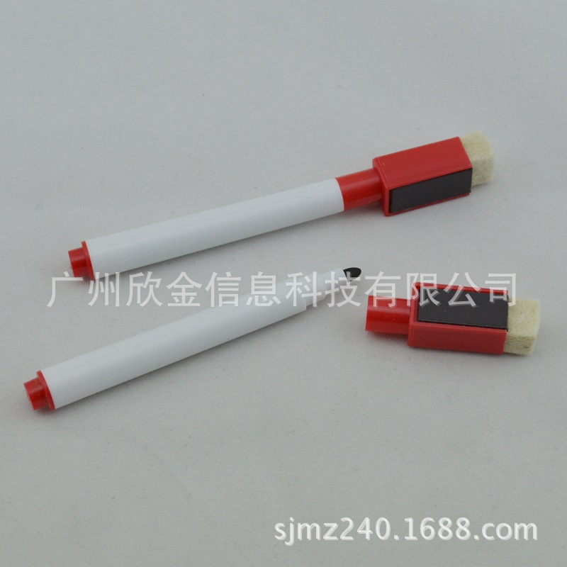 【深圳工廠定製帶磁性可擦筆】紅色兒童筆 可印刷白板筆 記號筆批發・進口・工廠・代買・代購