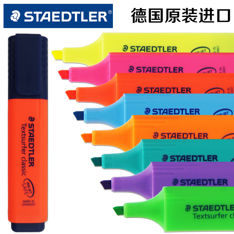 德國原裝正品Staedtler施德樓364辦公熒光筆 瑩光筆開學文具工廠,批發,進口,代購