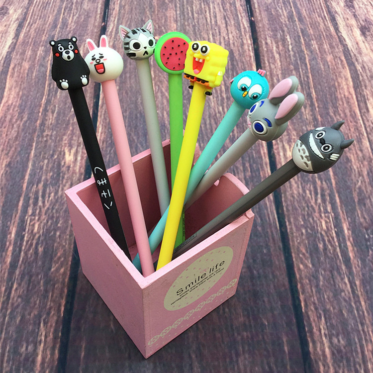 新款秋子系列正品可愛卡通糖果色中性筆批發  創意造型水性筆工廠,批發,進口,代購