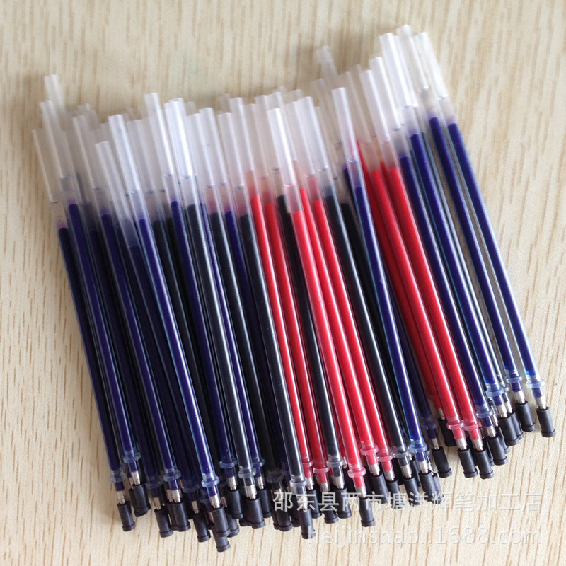 中性筆筆芯 廠傢直銷 紅藍黑 墨蘭藍黑 書寫流暢不斷水針管子彈頭批發・進口・工廠・代買・代購