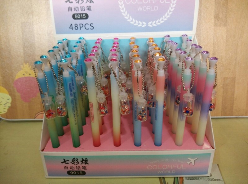 七彩炫9015自動鉛筆 清新色變 0.7mm 漂流瓶 自動筆 按動鉛筆工廠,批發,進口,代購