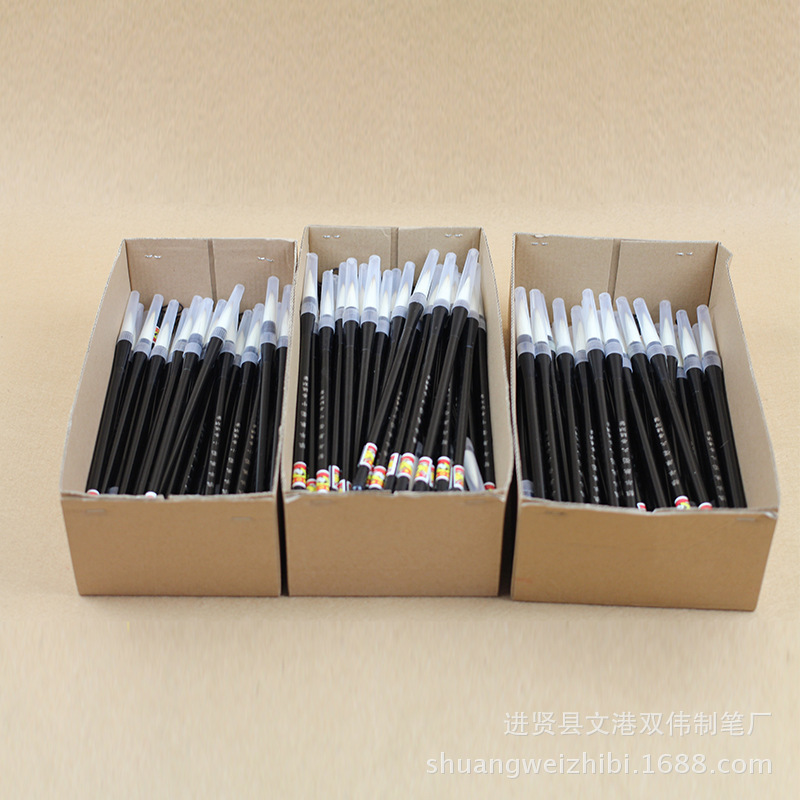 毛筆之鄉江西文港鎮廠傢直銷 書法培訓班推薦用狼羊兼毫毛筆工廠,批發,進口,代購