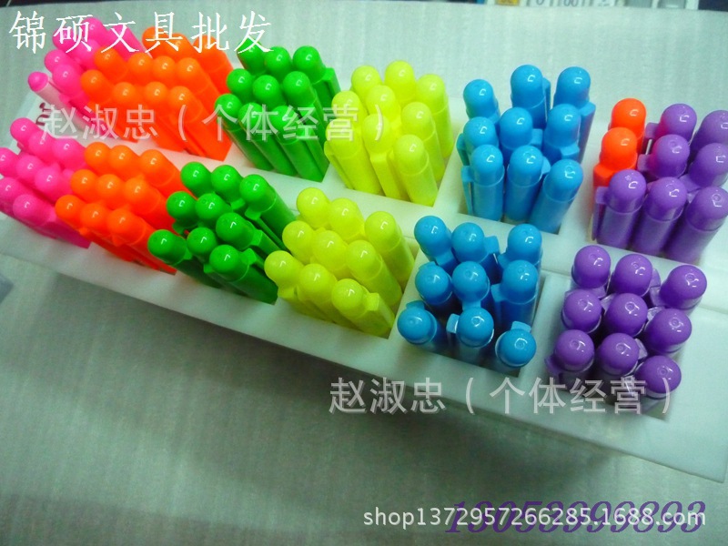 韓國文具果凍熒光筆 固體熒光筆彩色記號筆 旋轉標記臘筆工廠,批發,進口,代購