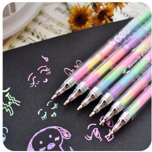 韓國創意文具  6色合一水粉筆  DIY手工相冊粉彩筆 支持代發工廠,批發,進口,代購