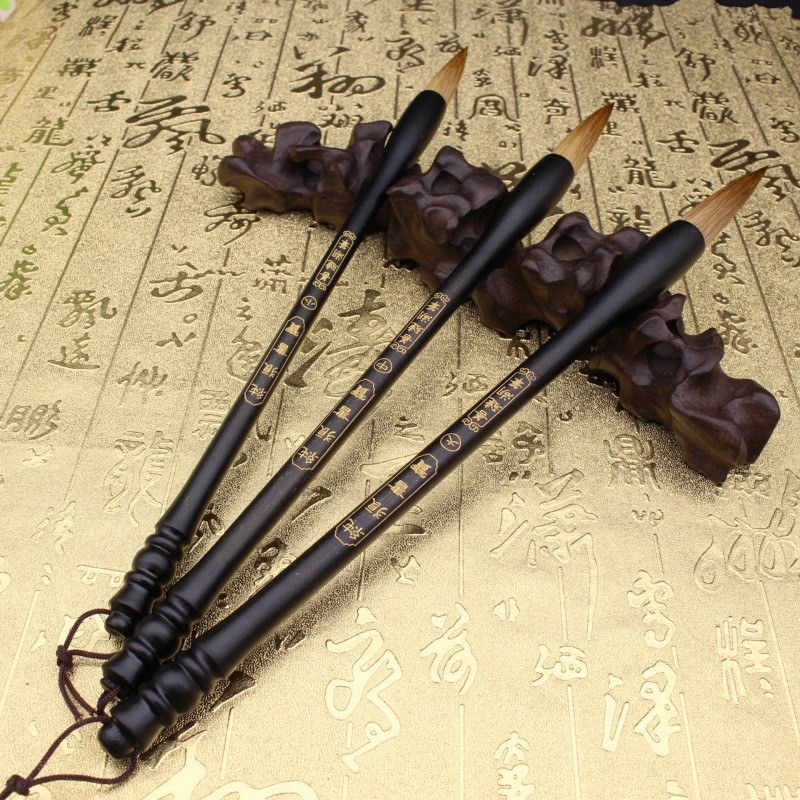 批發 毛筆狼毫 文房四寶 純狼尾毛筆 書法練習必備 文房四寶套裝工廠,批發,進口,代購
