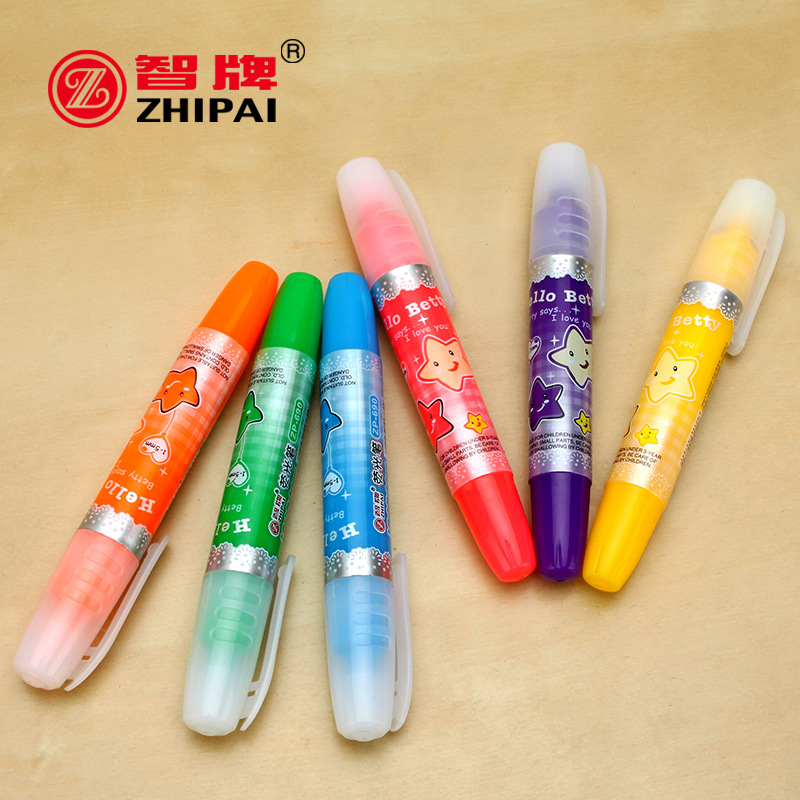 廠傢直銷 耐磨 不褪色 足量 熱銷智牌ZP-690 艷麗熒光筆大6色套裝工廠,批發,進口,代購