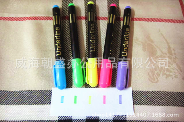 韓國文化五色熒光筆 彩色記號筆 韓國文具多色入糖果色熒光標記工廠,批發,進口,代購