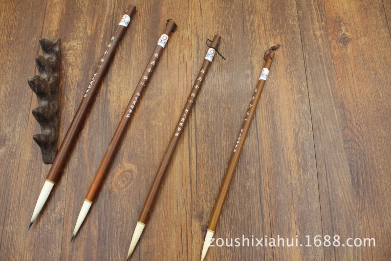 廠傢直銷鄒氏霞輝文房四寶兼毫毛筆 工筆（1-4）號 國畫勾線專用工廠,批發,進口,代購