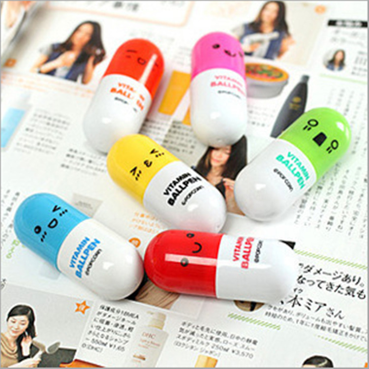 韓國文具 可愛帶表情 創意藥丸筆/膠囊筆/圓珠筆 可加logo批發・進口・工廠・代買・代購