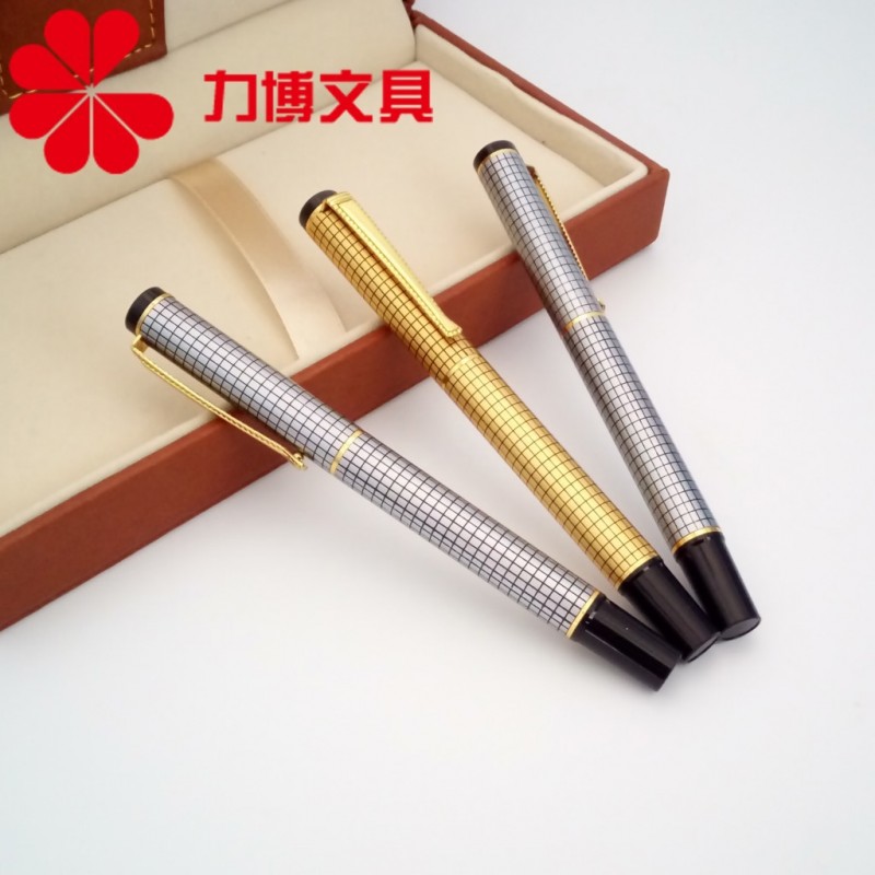 豪華金銀小方格款金屬筆鋼筆可按要求定製依金筆力博文具 LB29批發・進口・工廠・代買・代購
