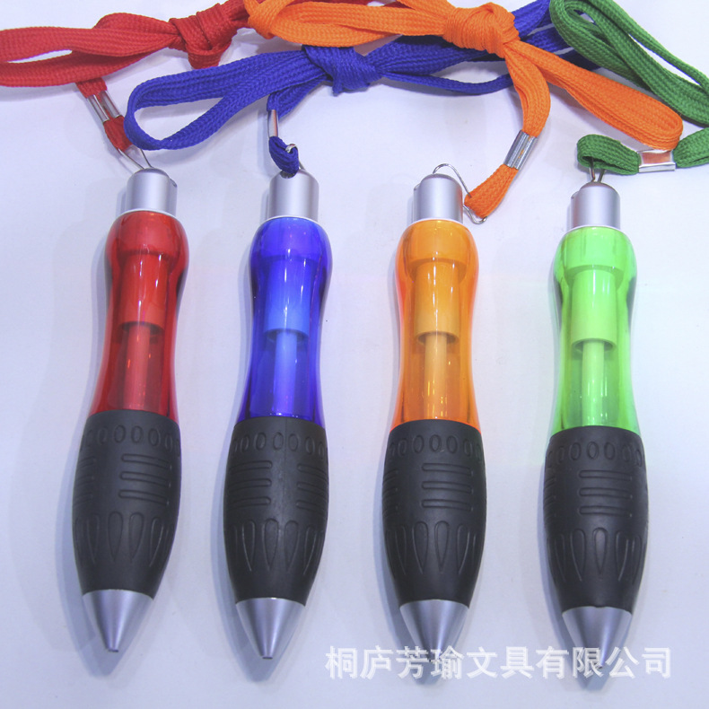工廠高端掛繩彩色圓珠筆合適出口中性筆廣告筆加logo公司宣流水線工廠,批發,進口,代購