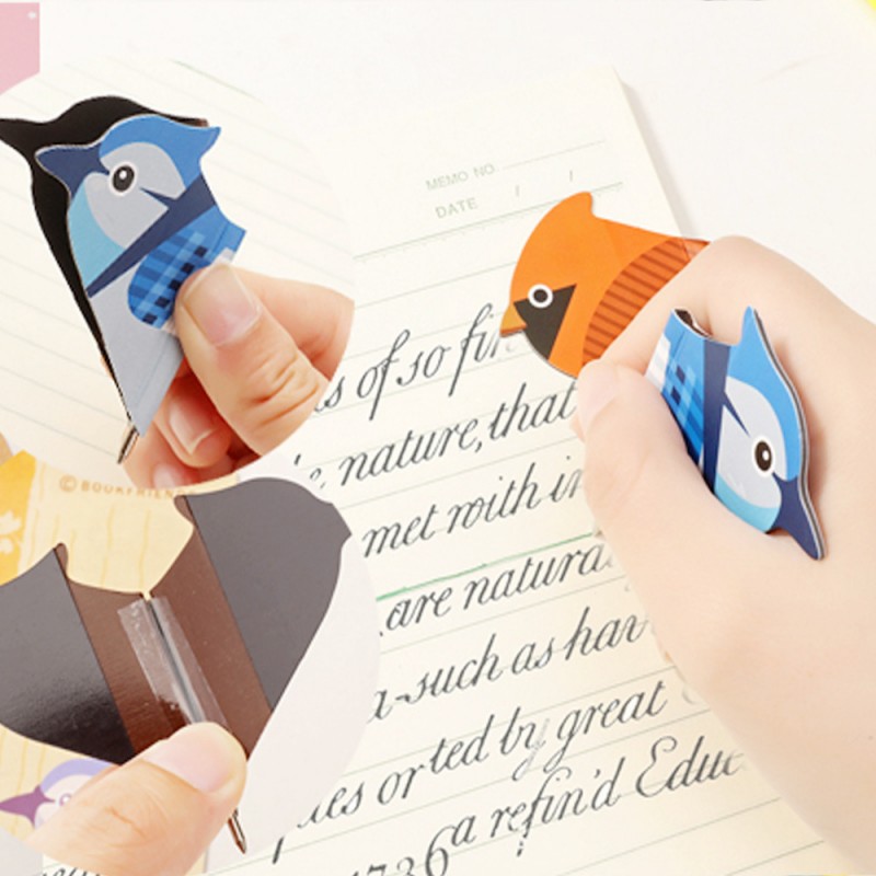 韓國可愛鳥類書簽筆 綠色筆芯0.5mm圓珠筆 兩用創意磁性書簽筆批發・進口・工廠・代買・代購