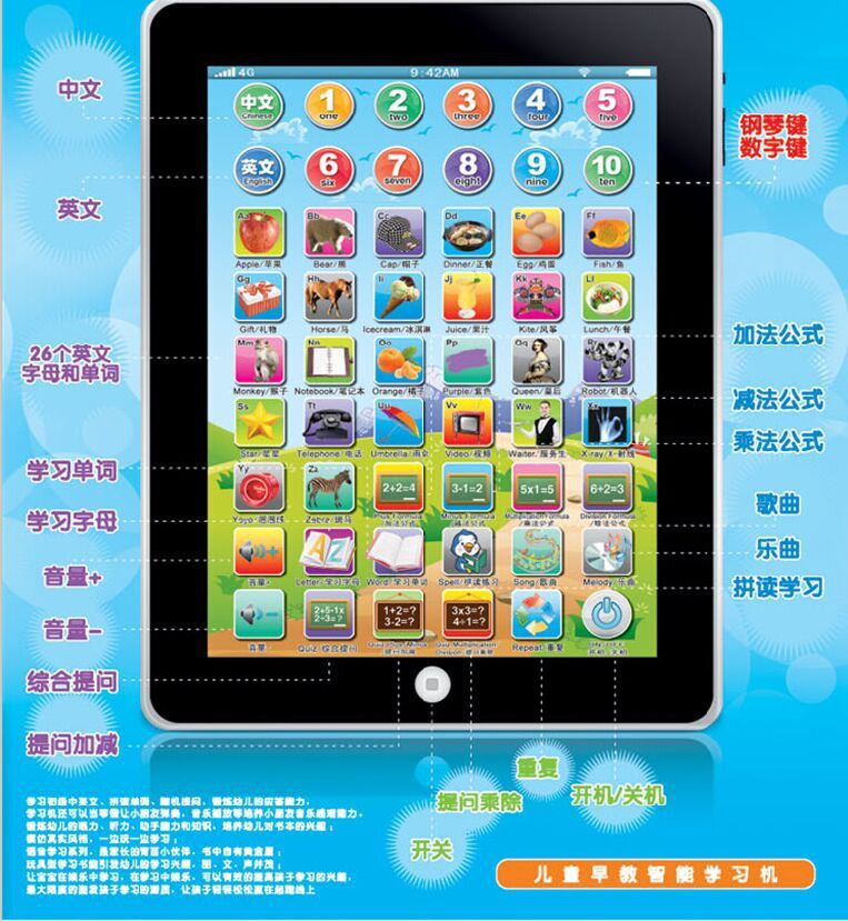 仿真iPad MINI學習機點讀機中英文兒童早教機兒童益智玩具批發批發・進口・工廠・代買・代購