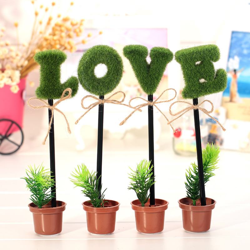 U1311  植物LOVE盆栽圓珠筆  創意盆栽圓珠筆  義烏精品批發工廠,批發,進口,代購