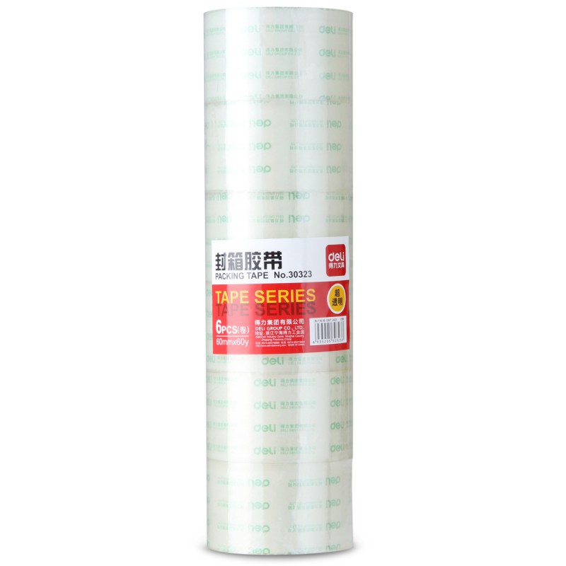 得力deli30323 封箱膠帶透明膠帶60mm*60y*50um批量供應工廠,批發,進口,代購