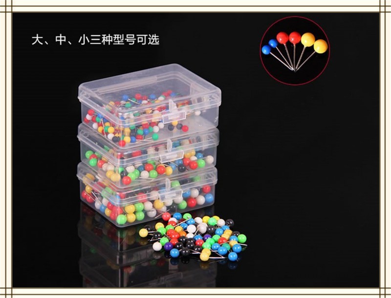 廠傢直銷 彩色塑料大頭針 彩色圓球針 辦公漁具線軸固定工廠,批發,進口,代購