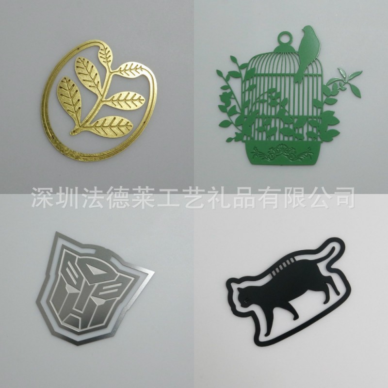 絲印/激光LOGO書簽 不銹鋼/鐵 汽車廣告禮品 金屬薄片紙夾定製批發・進口・工廠・代買・代購