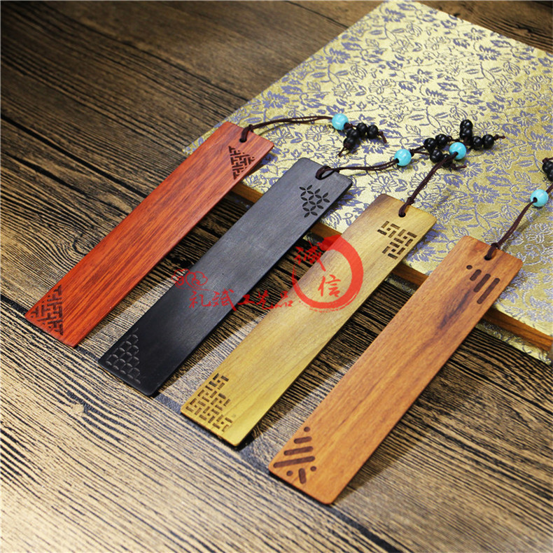 上海新奇特紅木書簽套裝定製 高檔木質工藝禮品大學校慶年會禮品批發・進口・工廠・代買・代購