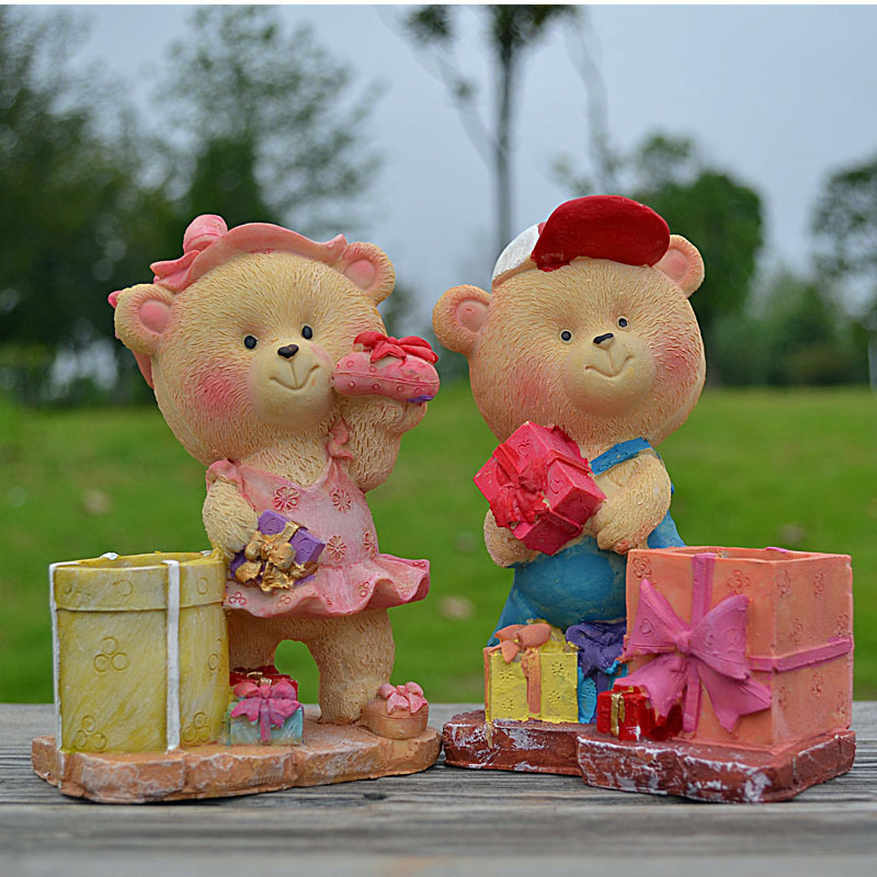 可愛的小熊系列 兒童節送禮場景筆筒 樹脂創意擺件 時尚禮品批發批發・進口・工廠・代買・代購