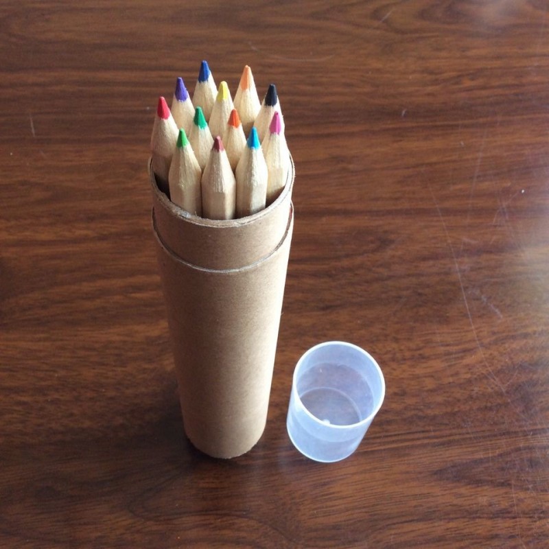 彩色鉛筆圓形筆筒 優質牛皮紙環保可回收圓筒 文具廠配套批發・進口・工廠・代買・代購