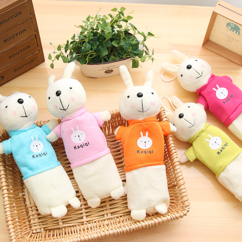 韓版兔子筆袋創意鉛筆文具盒兒童毛絨玩具學生獎品簡約卡通掛飾工廠,批發,進口,代購