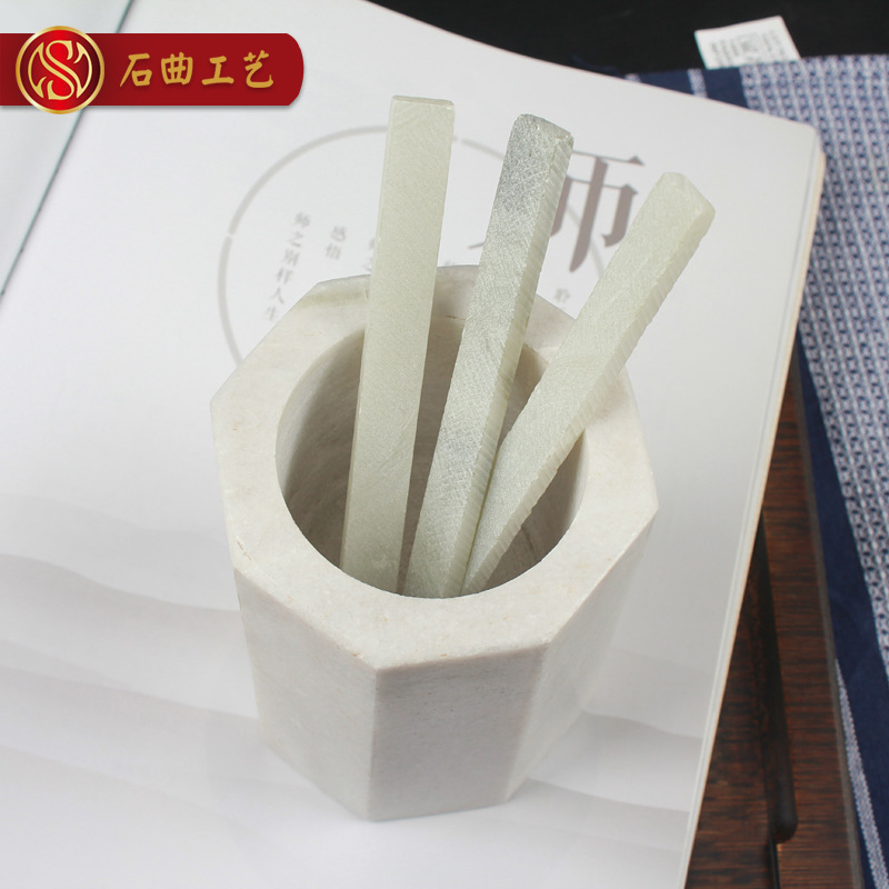 天然原石筆筒 多功能兼毫毛筆筒 大理石擺件 文房四寶套件批發批發・進口・工廠・代買・代購