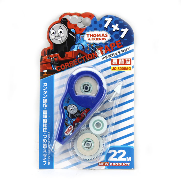 托馬斯修正帶 可愛改正帶 卡通火車頭塗改帶 帶替芯 超長22m 8006批發・進口・工廠・代買・代購