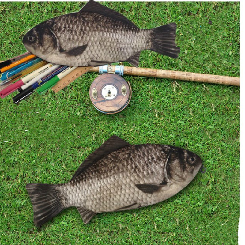 仿真魚筆袋鯽魚文具袋男女文具盒動物咸魚鉛筆盒鉛筆袋文具用品批發・進口・工廠・代買・代購