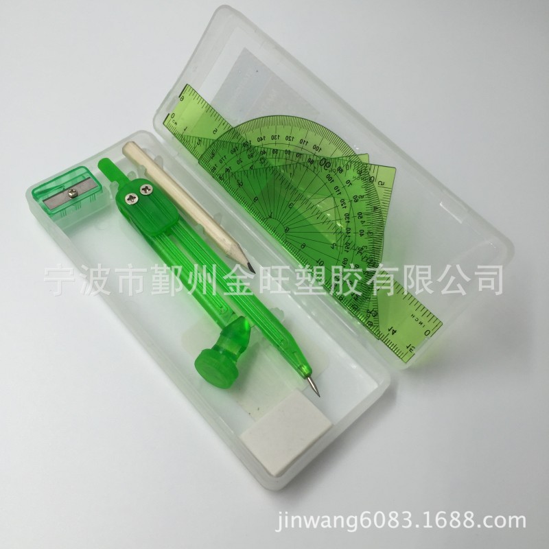 廠傢學生圓規套裝 圓規幾何繪圖工具帶木頭筆 盒裝卡通學生文具批發・進口・工廠・代買・代購