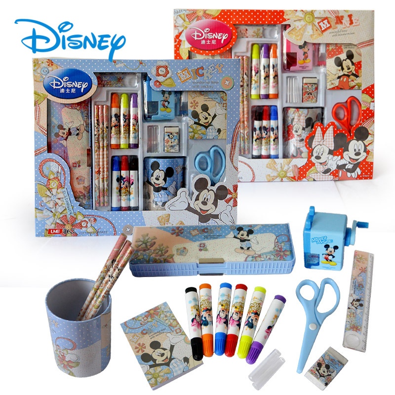 迪士尼兒童學生文具禮盒套裝文具盒鉛筆削筆裝組合 一件起批工廠,批發,進口,代購