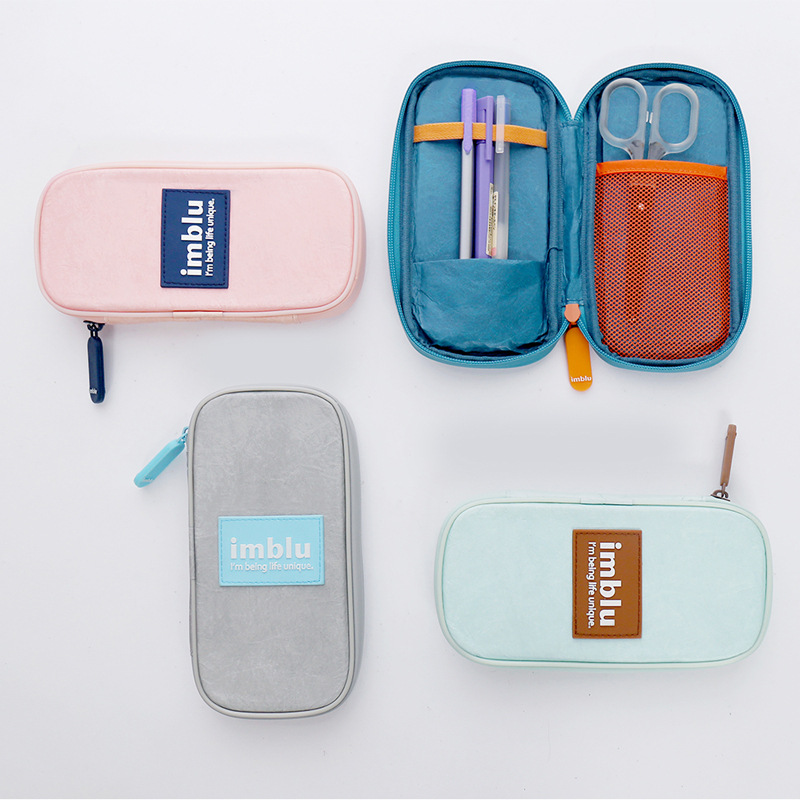 imblu 杜邦紙文具包 防水筆盒 創意日式小清新收納筆袋 數位包0.1批發・進口・工廠・代買・代購