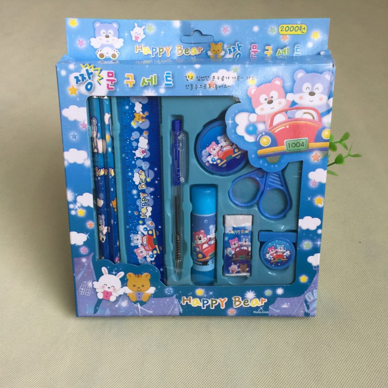 廠傢直銷 9件套文具套裝學生學習用品 六一兒童生日創意禮品工廠,批發,進口,代購