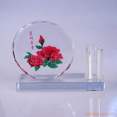 廠傢直銷供應水晶名片夾 水晶辦公擺件 DIY創意禮品 可定製批發・進口・工廠・代買・代購