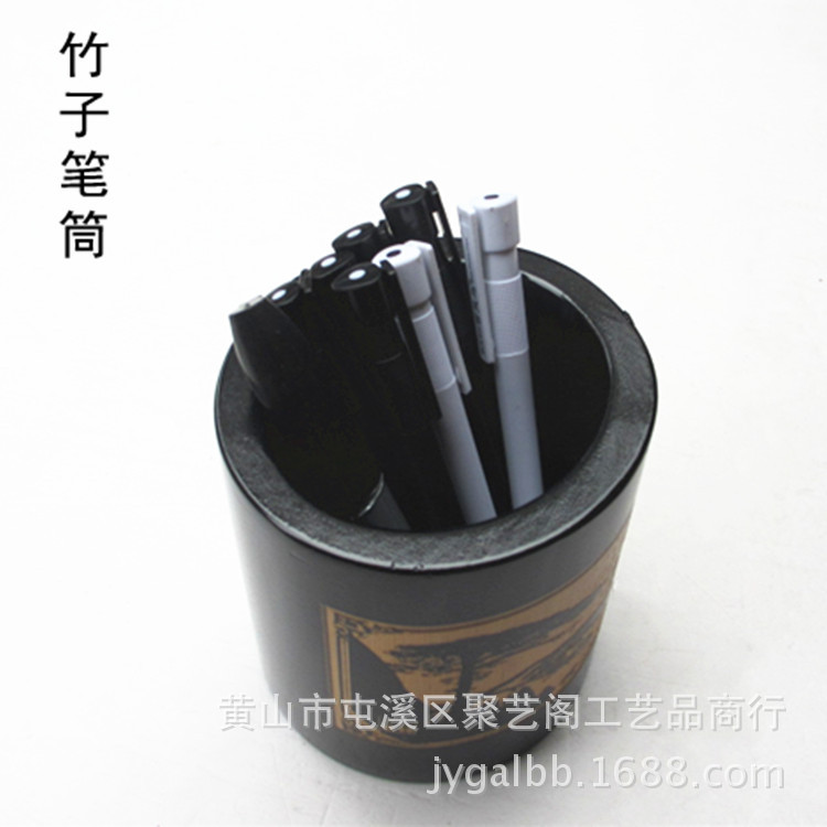 天然竹子收納筒半雕竹雕文具筒盒環保時尚創意竹雕刻竹筆筒批發工廠,批發,進口,代購