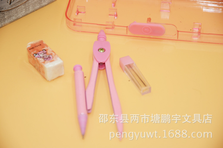 傲思度鐵質圓規 廠價熱銷 學生用套裝圓規簡易帶自動鉛筆送橡皮工廠,批發,進口,代購