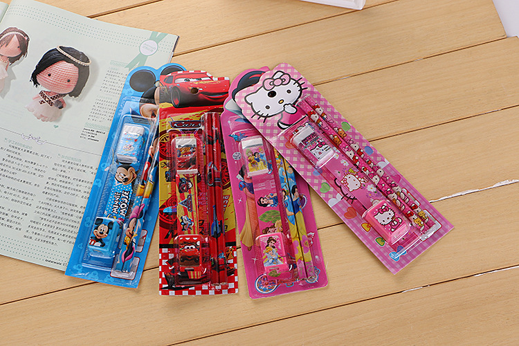 新款文具套裝 組合5件套 可愛學生獎品 幼兒小禮品 學習文具 批發工廠,批發,進口,代購