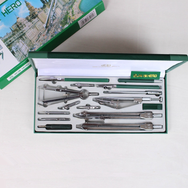 正品英雄十五件套繪圖機器H4015 機械建築工程製圖工具套裝批發・進口・工廠・代買・代購