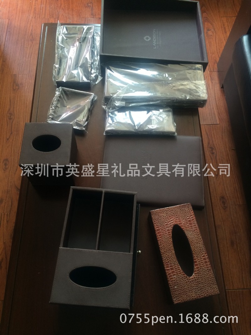 皮具套裝 辦公文具套裝LOGO定製 名片盒皮具 商務禮品文具套裝工廠,批發,進口,代購