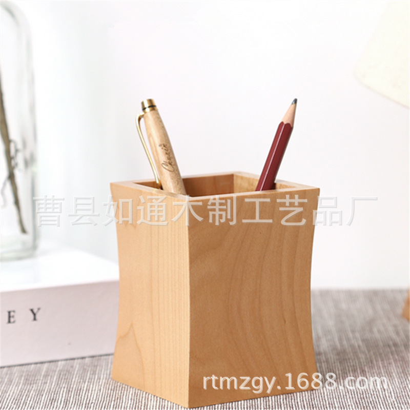 木製筆筒創意時尚多功能木質化妝筆筒辦公用品工廠,批發,進口,代購
