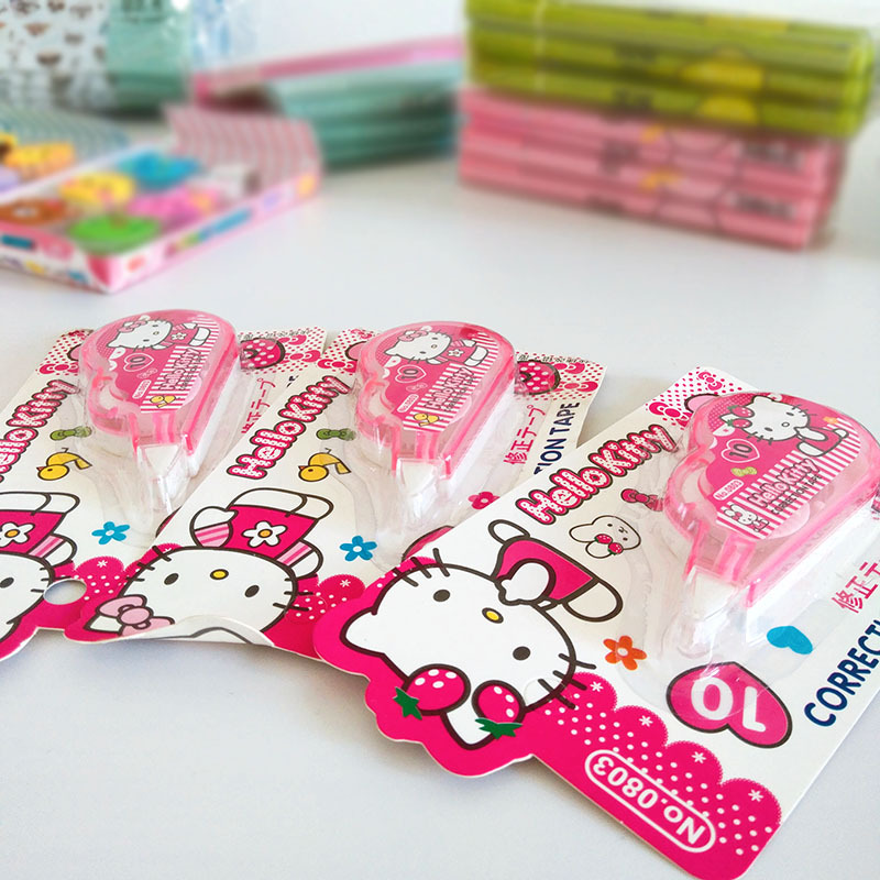 hello kitty 修正帶改錯帶塗改帶 卡通學生用品獎品 韓國款文具工廠,批發,進口,代購
