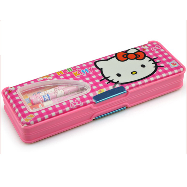 hello kitty 文具盒韓版卡通雙層文具盒6件套文具收納盒1542工廠,批發,進口,代購